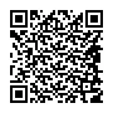 QR код за телефонен номер +14848706076