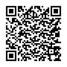 Código QR para número de teléfono +16013574894