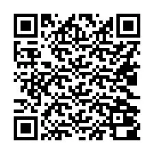 QR-koodi puhelinnumerolle +16022000336