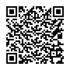 QR-code voor telefoonnummer +16025134801