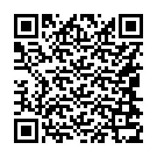 QR код за телефонен номер +16044735074