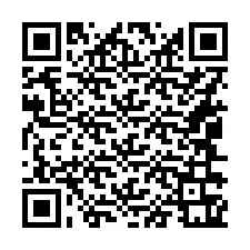 QR-koodi puhelinnumerolle +16046361075