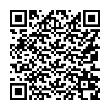 Código QR para número de teléfono +16052028504