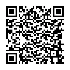 QR-Code für Telefonnummer +16058644358