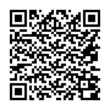 QR-код для номера телефона +16072000013