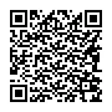 QR-koodi puhelinnumerolle +16082024102