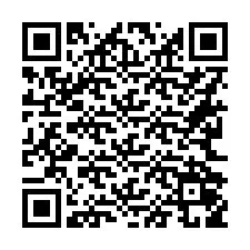 Código QR para número de teléfono +16262059629