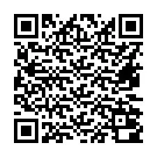 Código QR para número de telefone +16472000487