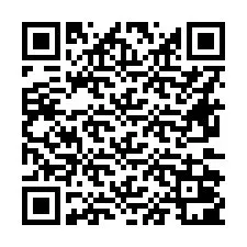 QR kód a telefonszámhoz +16672001002