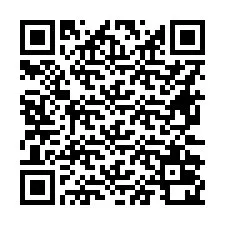 Código QR para número de telefone +16672020562