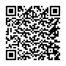 Código QR para número de teléfono +16672059139