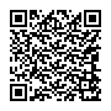 Código QR para número de teléfono +17044571004