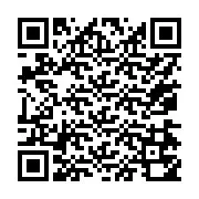 Código QR para número de teléfono +17074750009