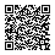 QR kód a telefonszámhoz +17203364232