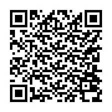 QR-koodi puhelinnumerolle +17204038354