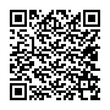 Código QR para número de teléfono +17402178579