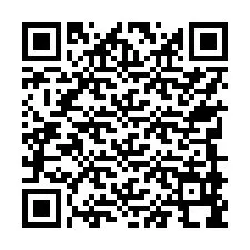 QR kód a telefonszámhoz +17749998444