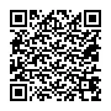 Código QR para número de teléfono +18017478047