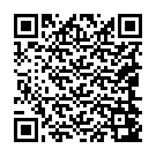 QR kód a telefonszámhoz +19044043419