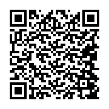 Codice QR per il numero di telefono +19044047277