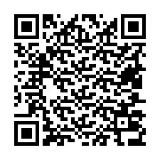 QR kód a telefonszámhoz +19407036587