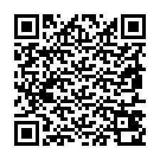 QR kód a telefonszámhoz +19857420404