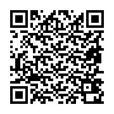 QR Code pour le numéro de téléphone +19857420657