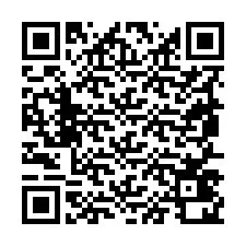 QR-Code für Telefonnummer +19857420724