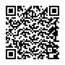 QR-koodi puhelinnumerolle +19892000639