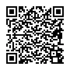 QR Code pour le numéro de téléphone +19892040007