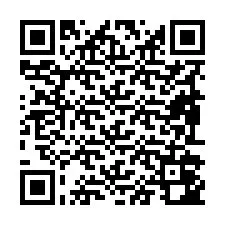 QR Code สำหรับหมายเลขโทรศัพท์ +19892042877