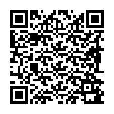 QR-koodi puhelinnumerolle +19892181676