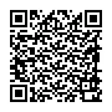 Codice QR per il numero di telefono +19898920854