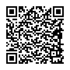 Código QR para número de teléfono +19898921233