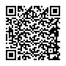 Código QR para número de teléfono +19898922263