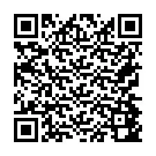 QR-code voor telefoonnummer +26774842275