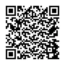 QR-code voor telefoonnummer +26774842287