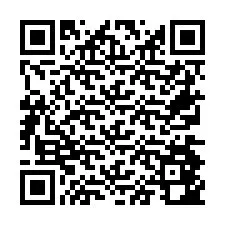 Codice QR per il numero di telefono +26774842349