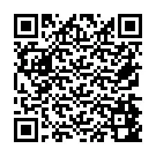 Código QR para número de teléfono +26774842543