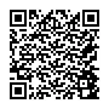 Código QR para número de teléfono +26774842775