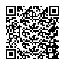 Codice QR per il numero di telefono +26774842872