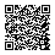 Código QR para número de teléfono +26774842873