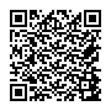 QR-code voor telefoonnummer +26774843077