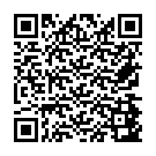 QR-code voor telefoonnummer +26774843087