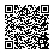 QR Code pour le numéro de téléphone +26774843346