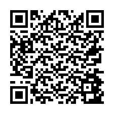 QR Code สำหรับหมายเลขโทรศัพท์ +26774843348