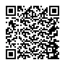 Código QR para número de telefone +26774843355