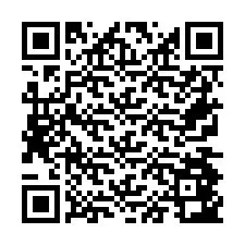 QR-code voor telefoonnummer +26774843385