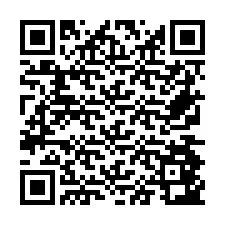 QR Code สำหรับหมายเลขโทรศัพท์ +26774843387