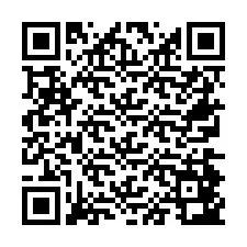 QR Code สำหรับหมายเลขโทรศัพท์ +26774843448